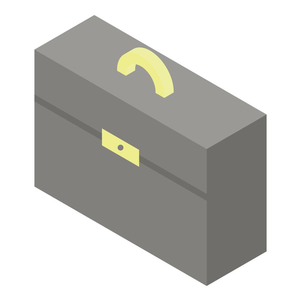 Leather case icon, isometric style vector