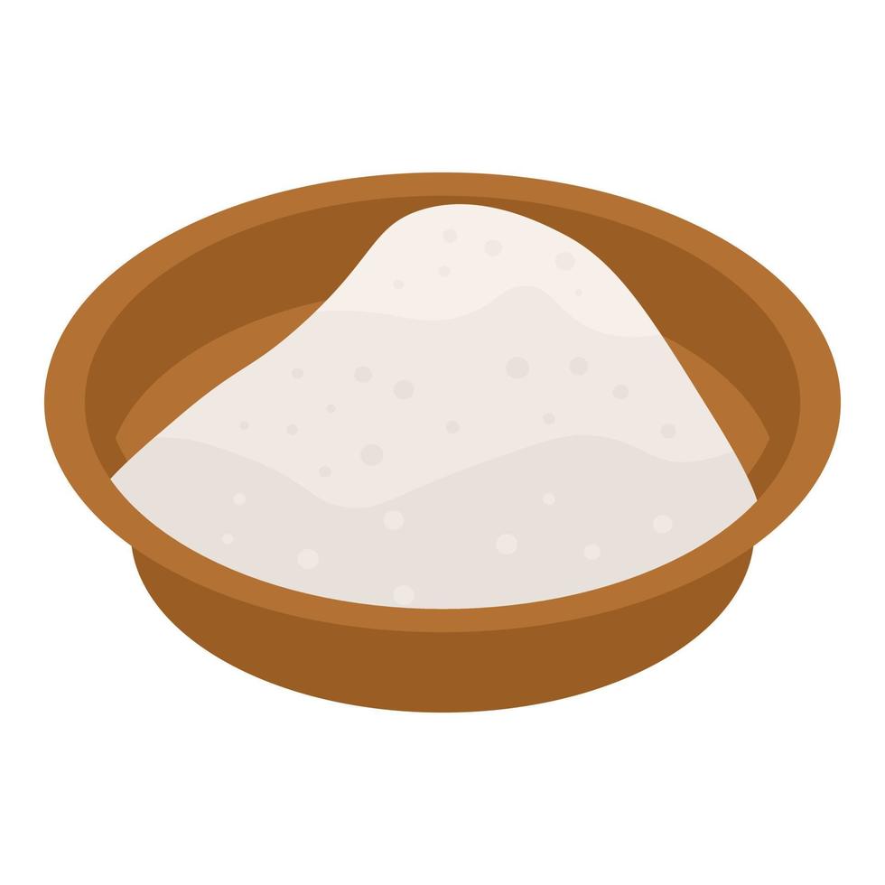 Cassava powder icon, isometric style vector