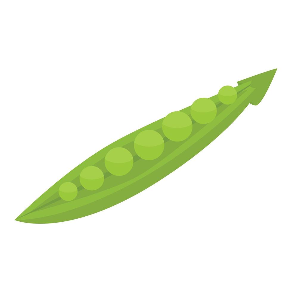 Green peas icon, isometric style vector