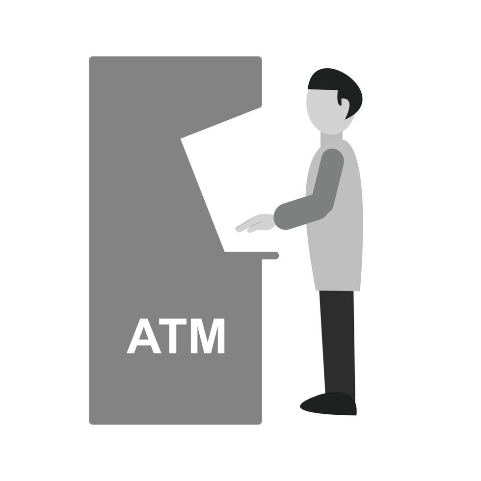 Transaction Flat Greyscale Icon vector