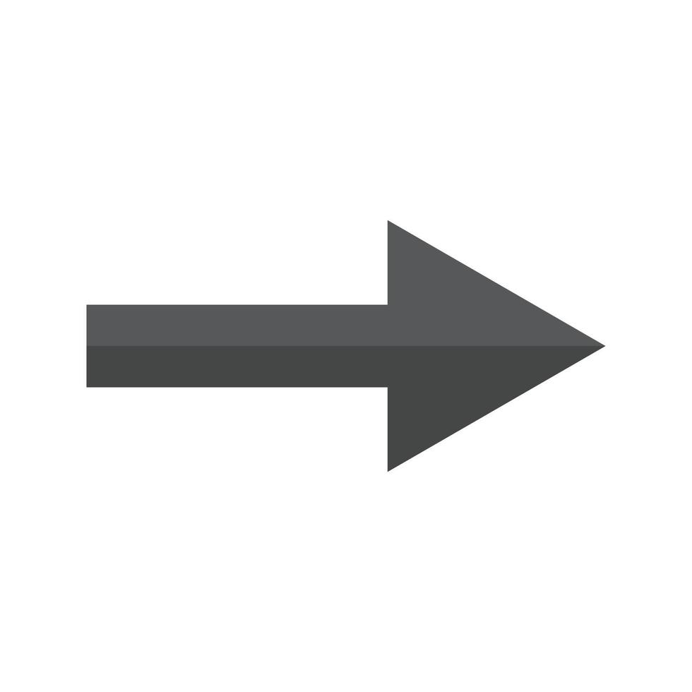 Right Arrow Flat Greyscale Icon vector