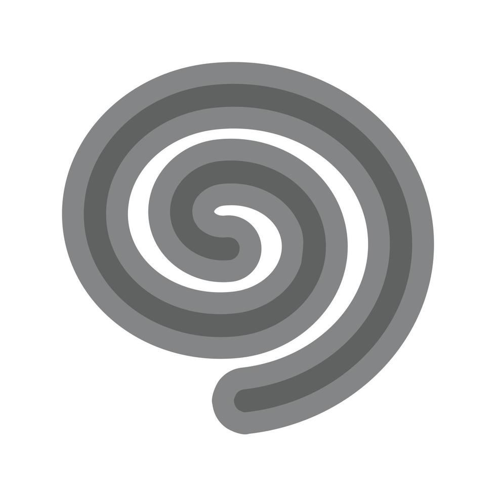 Rolled Bun Flat Greyscale Icon vector