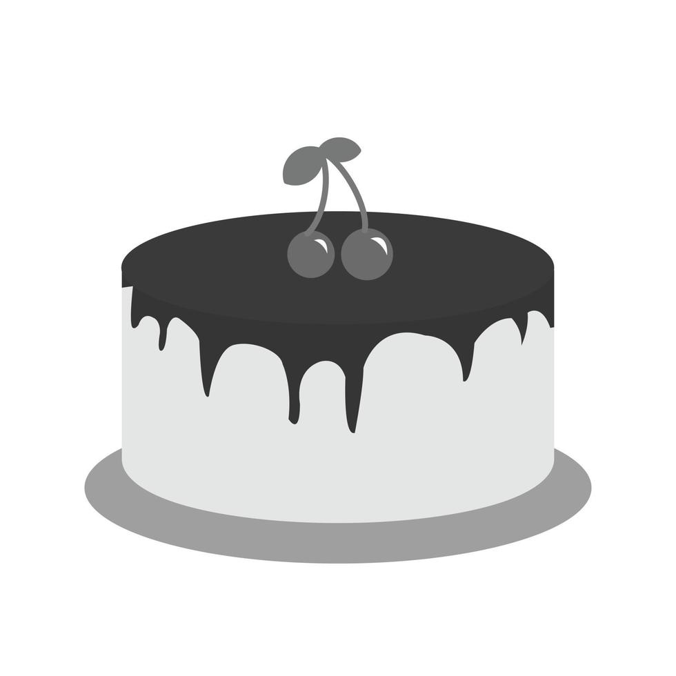 Cake III Flat Greyscale Icon vector