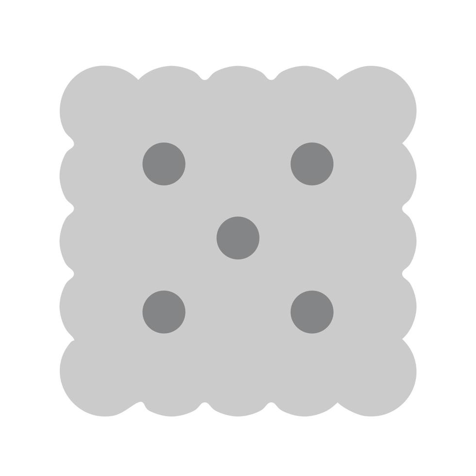 galleta iii icono plano en escala de grises vector