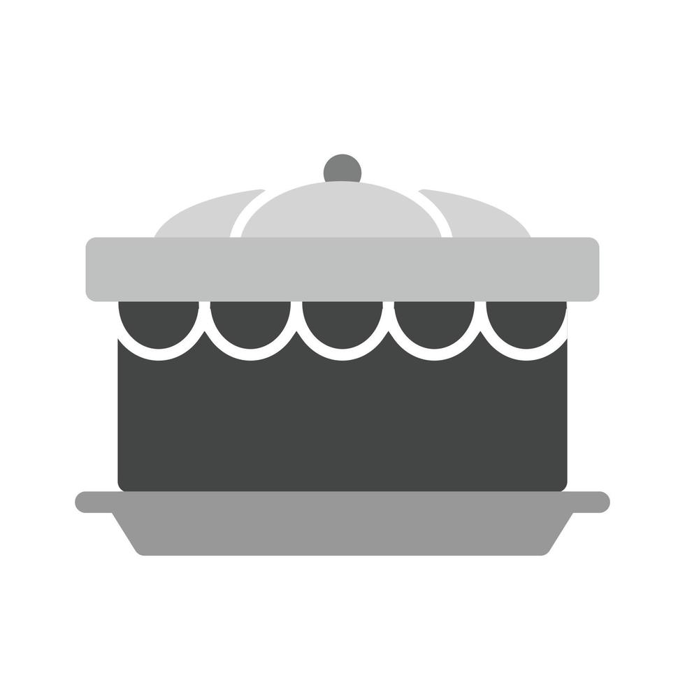 Cake II Flat Greyscale Icon vector