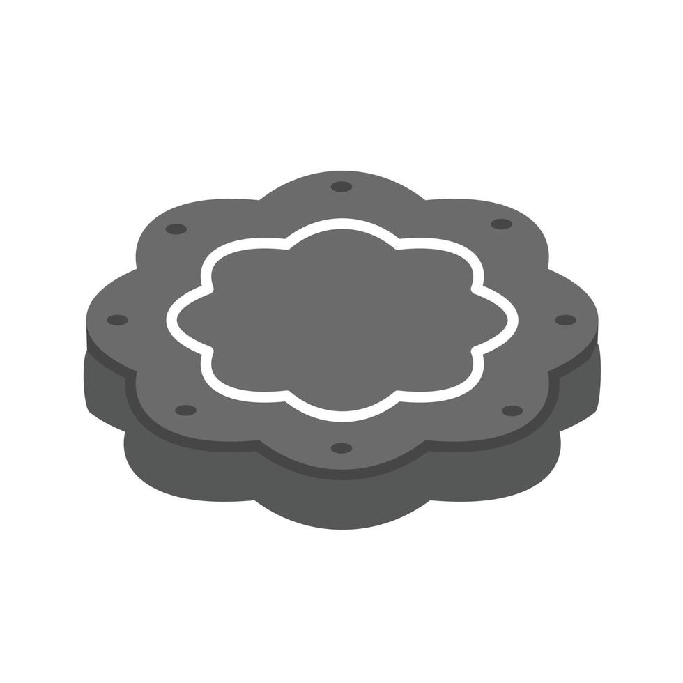 Biscuit I Flat Greyscale Icon vector