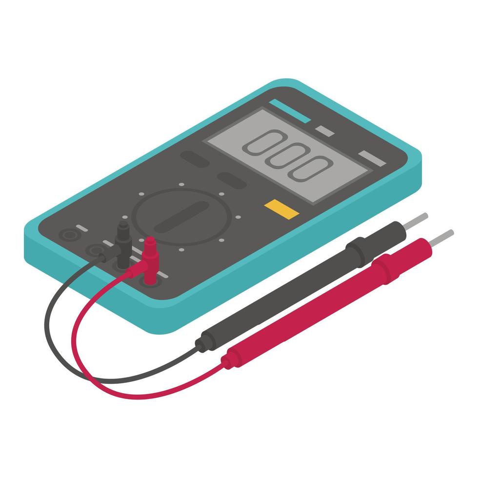 Multimeter device icon, isometric style vector