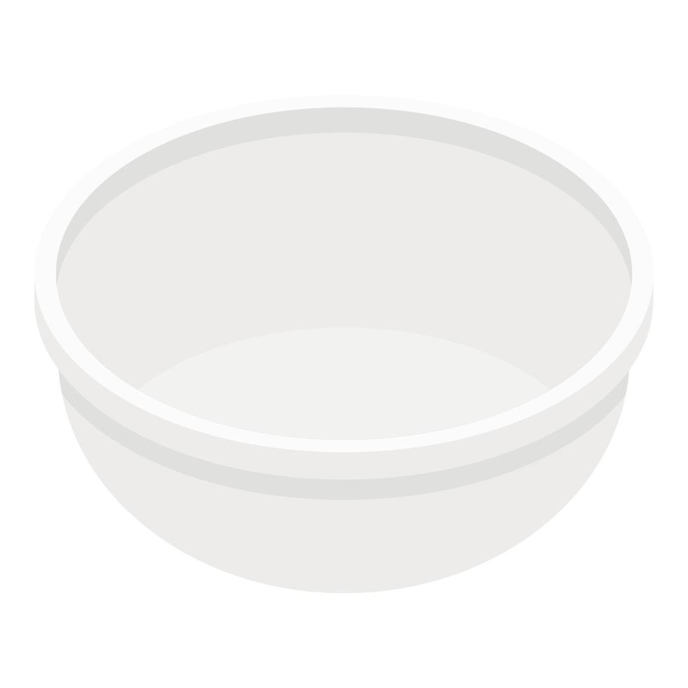 Round lunchbox icon, isometric style vector