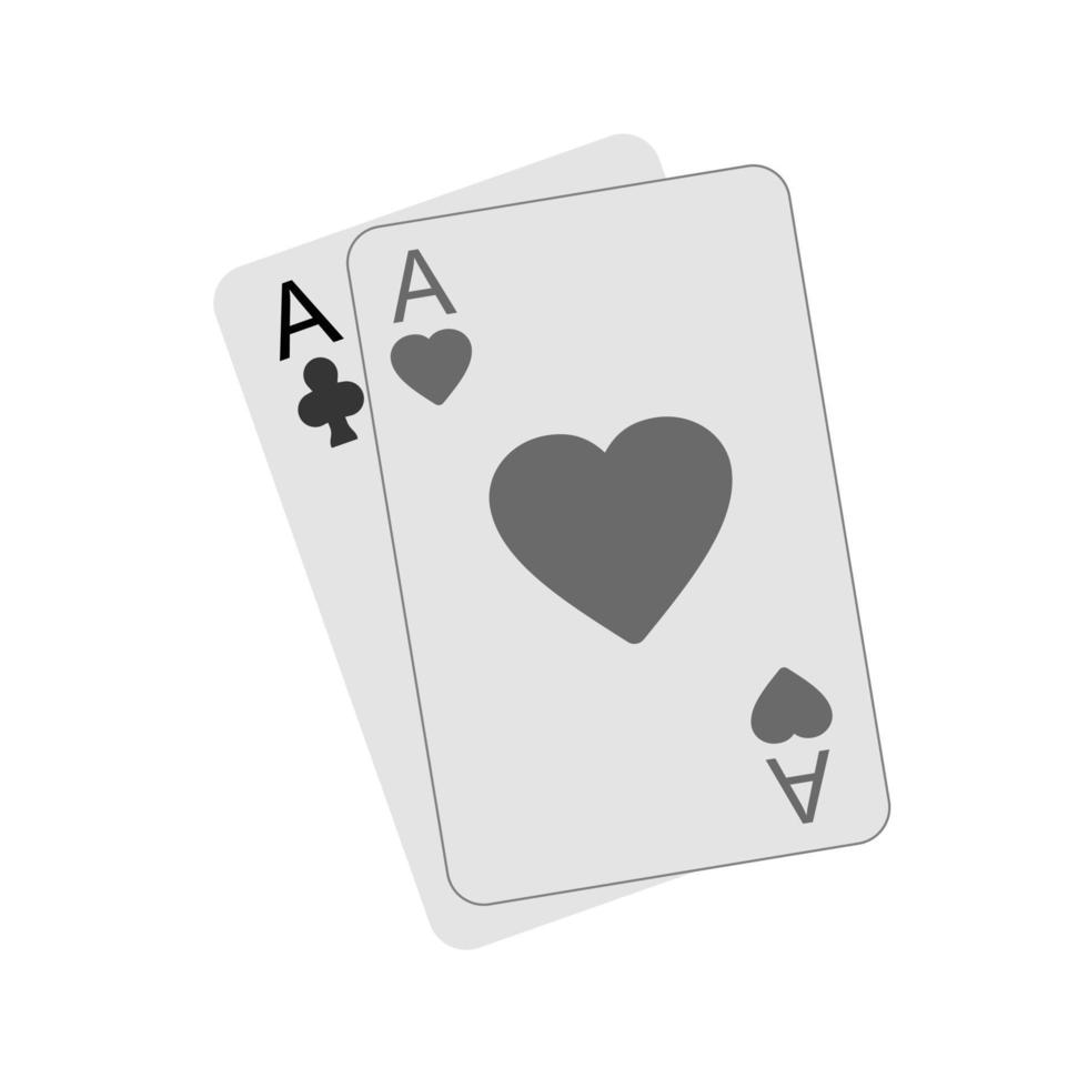 Deck of Cards Flat Greyscale Icon vector