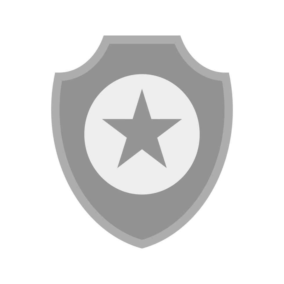 Sheild Flat Greyscale Icon vector