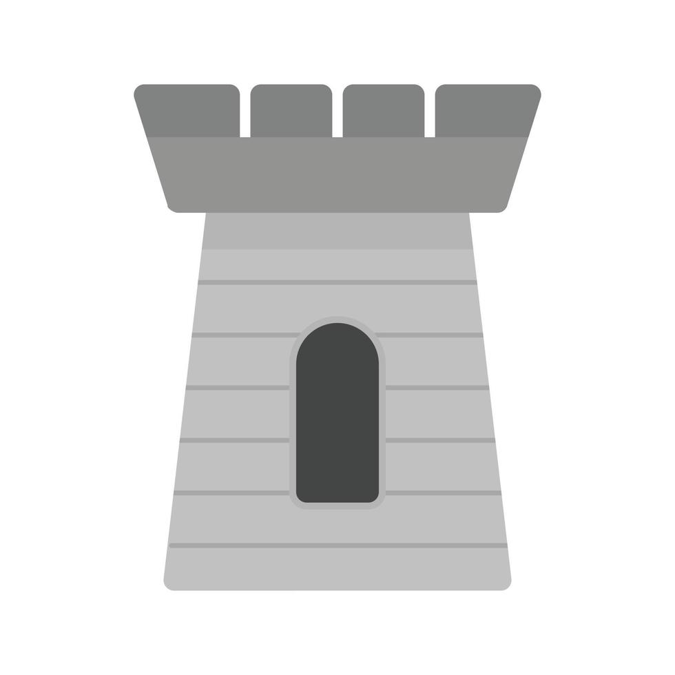 Castle Flat Greyscale Icon vector