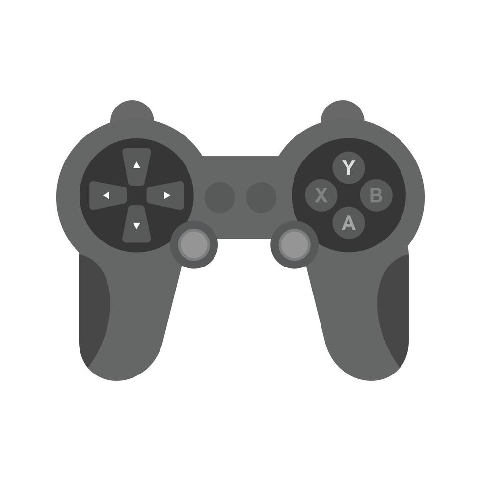 Gaming Console III Flat Greyscale Icon vector