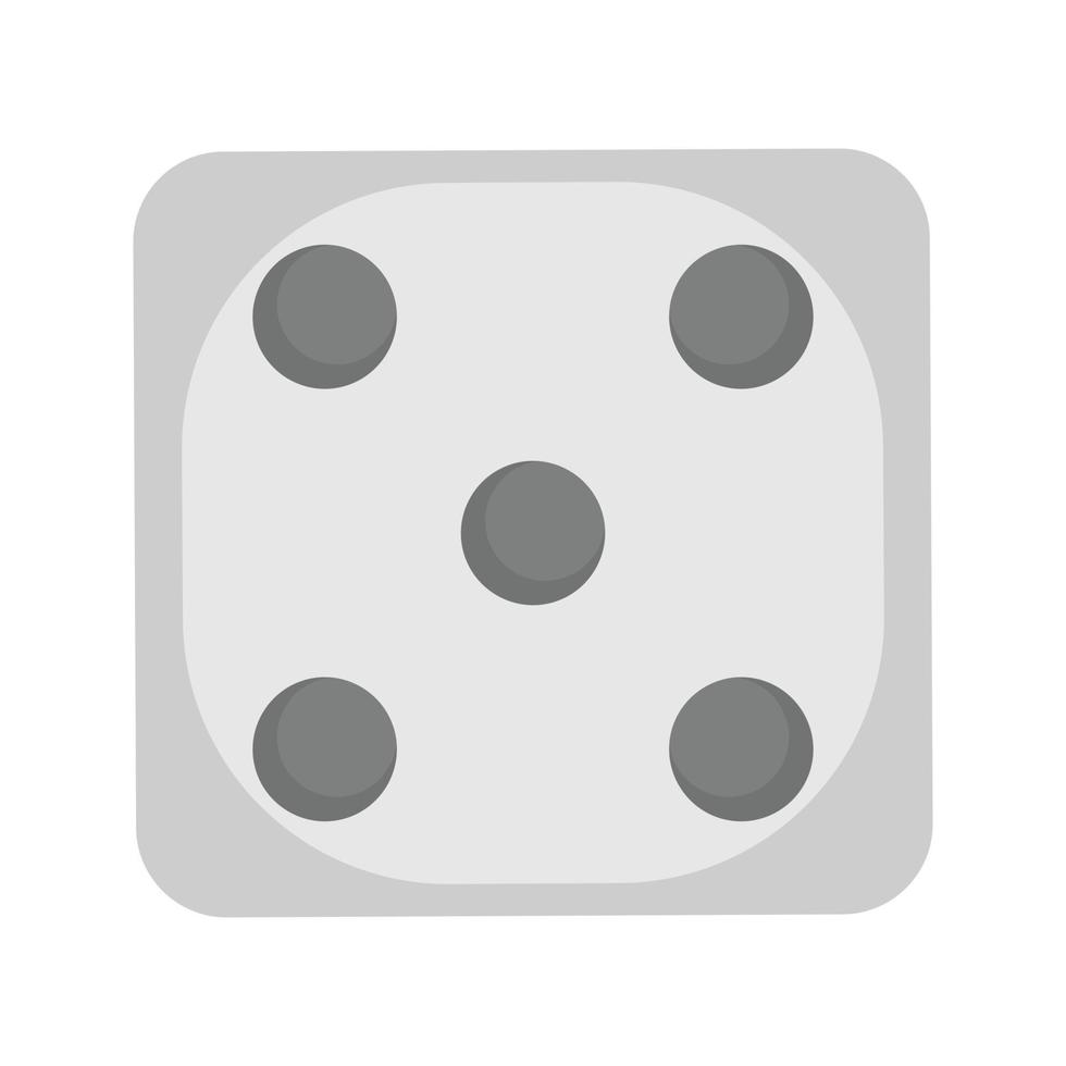 Dice II Flat Greyscale Icon vector