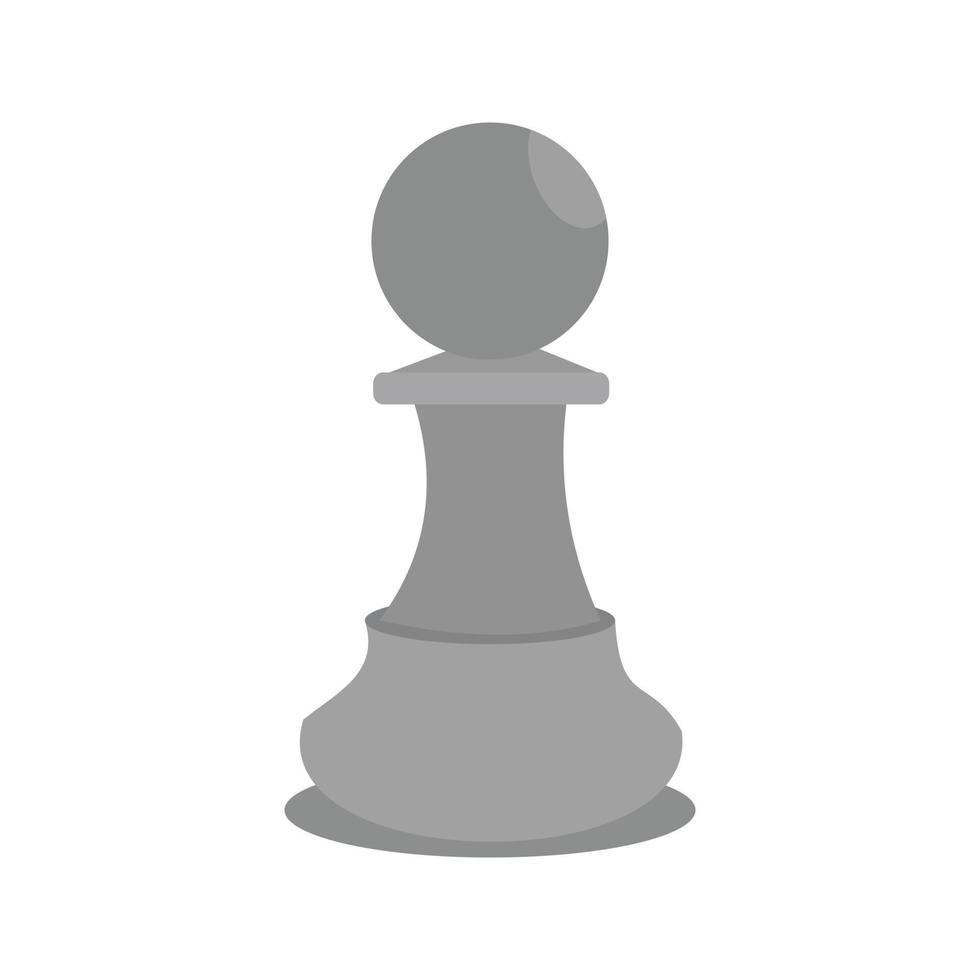 Pawn Flat Greyscale Icon vector