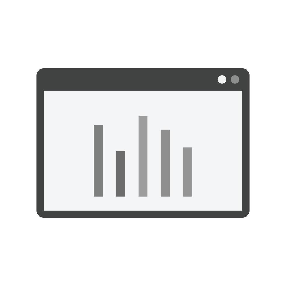 Statistics Flat Greyscale Icon vector