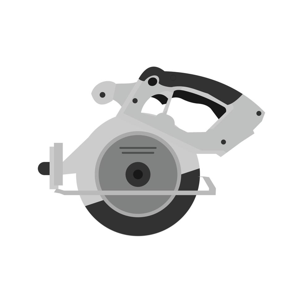 Electric Saw Flat Greyscale Icon vector