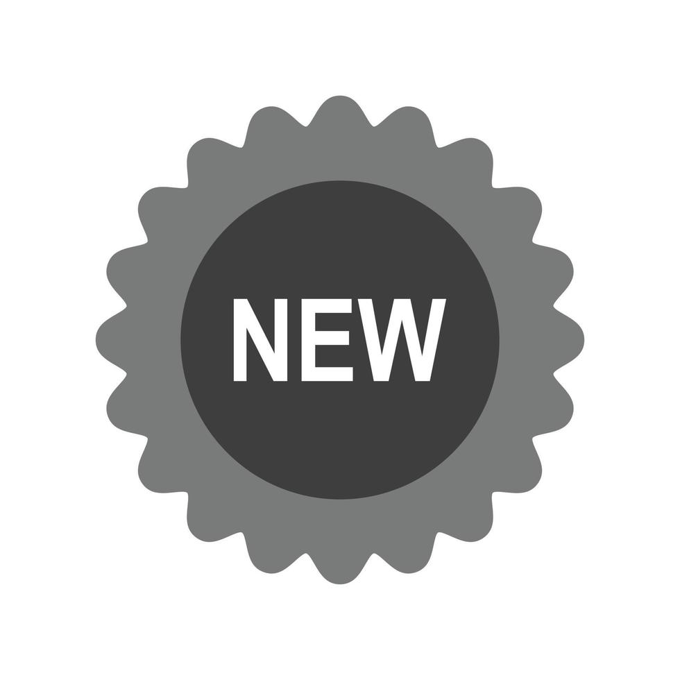 New Flat Greyscale Icon vector
