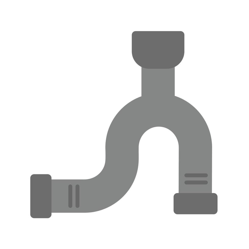 Pipeline Flat Greyscale Icon vector