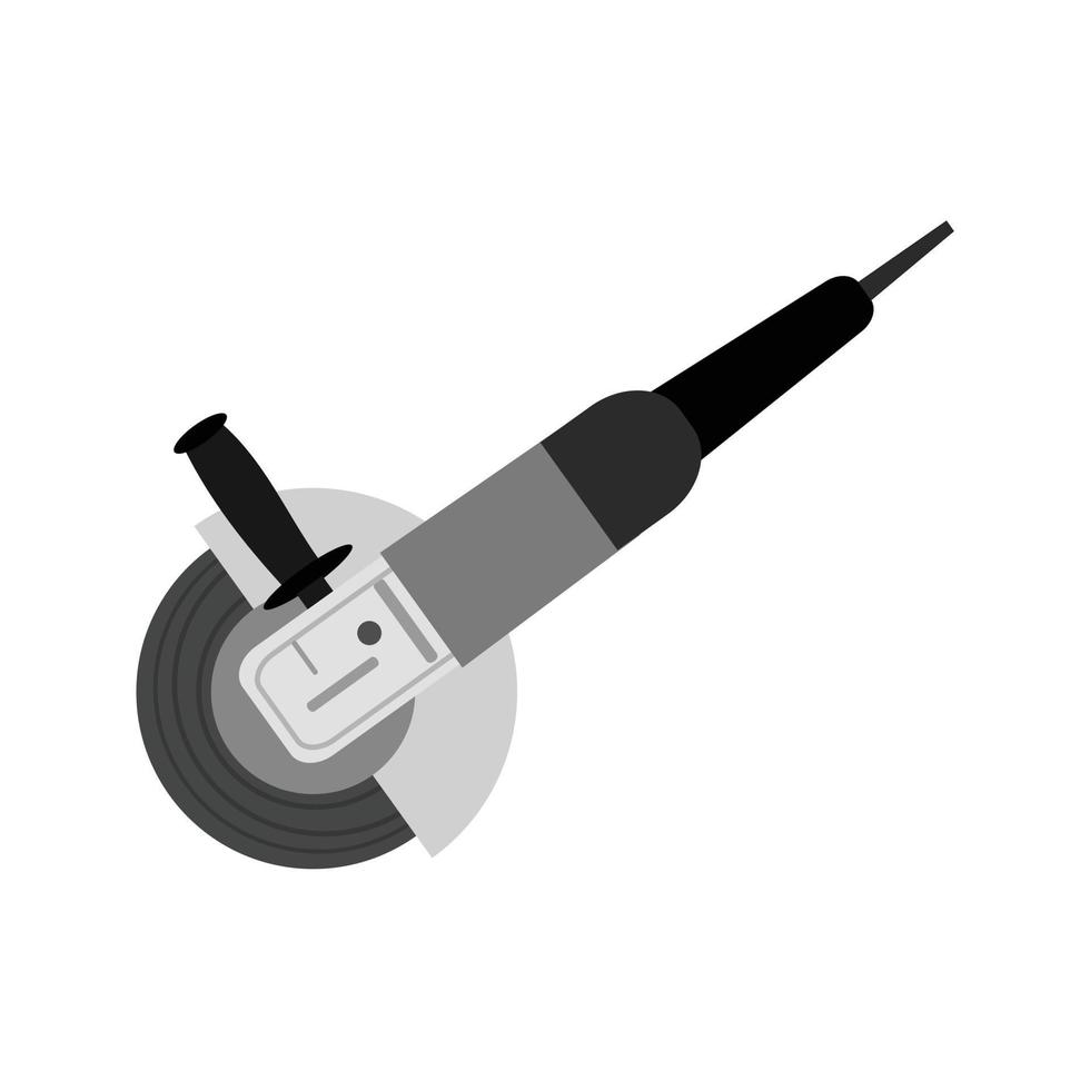 Electric Grinder Flat Greyscale Icon vector