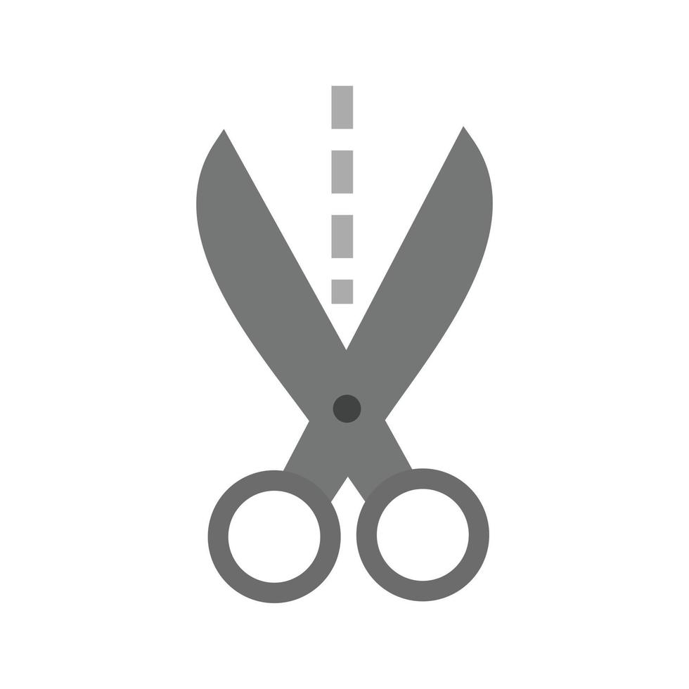 Cut Flat Greyscale Icon vector