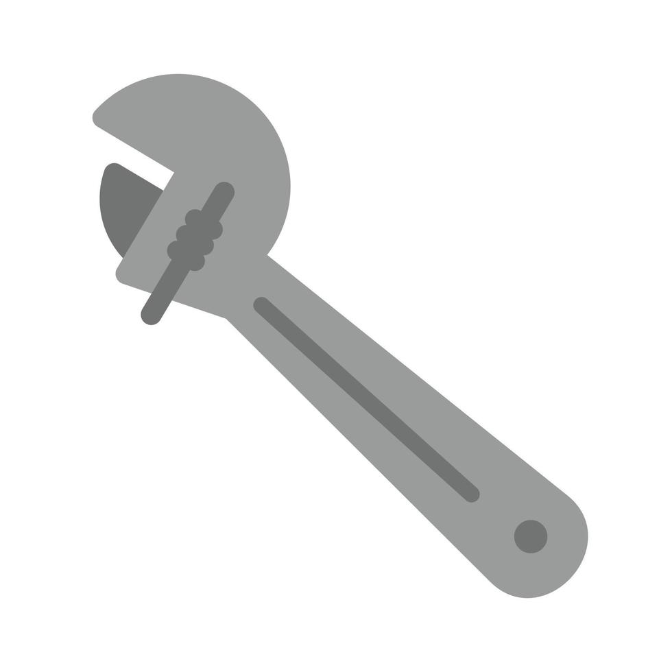 Wrench Flat Greyscale Icon vector