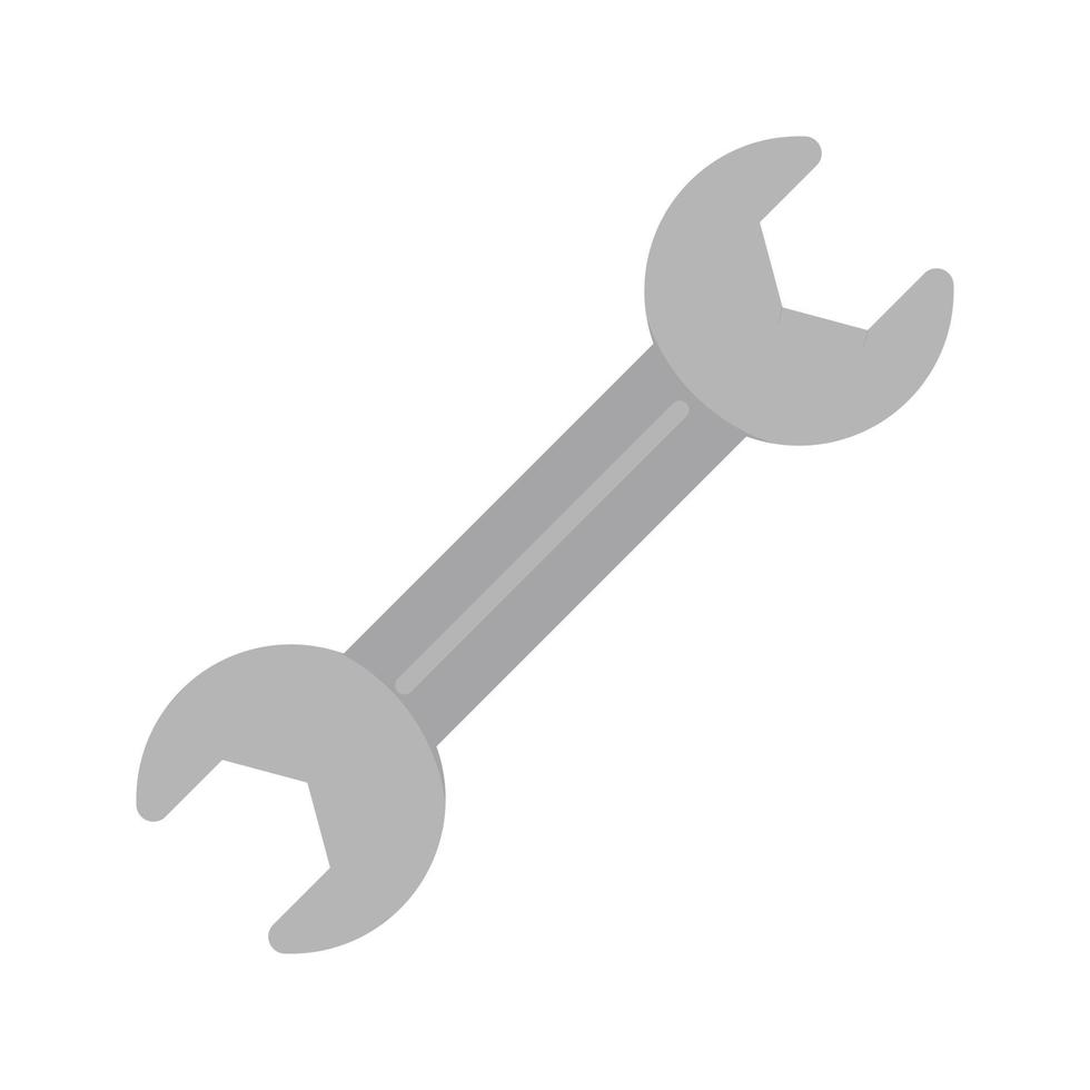 Two Header Wrench Flat Greyscale Icon vector