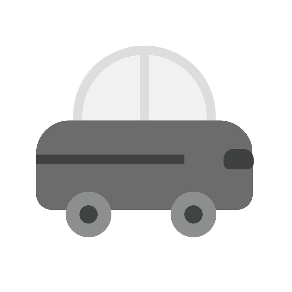 Toy Car Flat Greyscale Icon vector