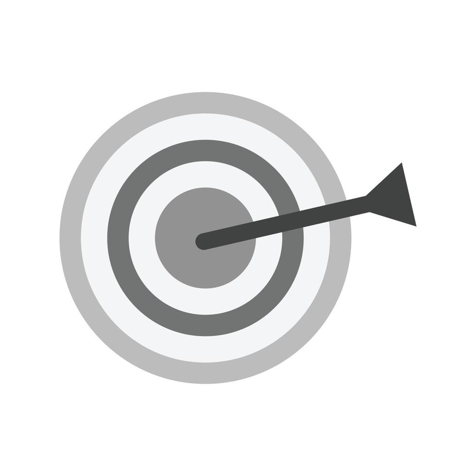 Dartboard Flat Greyscale Icon vector