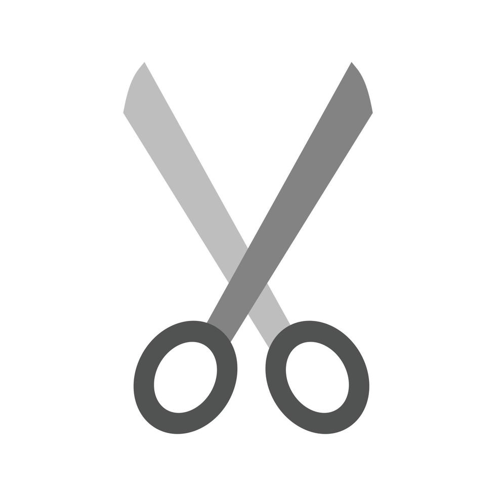 Scissors Flat Greyscale Icon vector