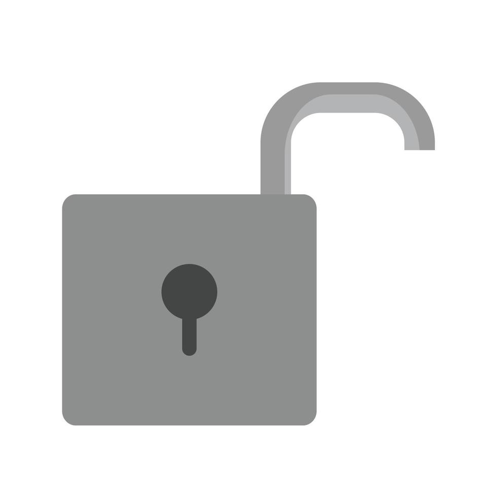 Unlock Flat Greyscale Icon vector