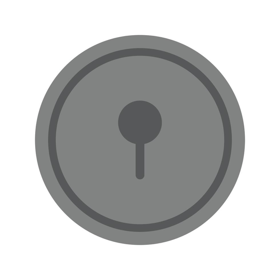 Keyhole Flat Greyscale Icon vector