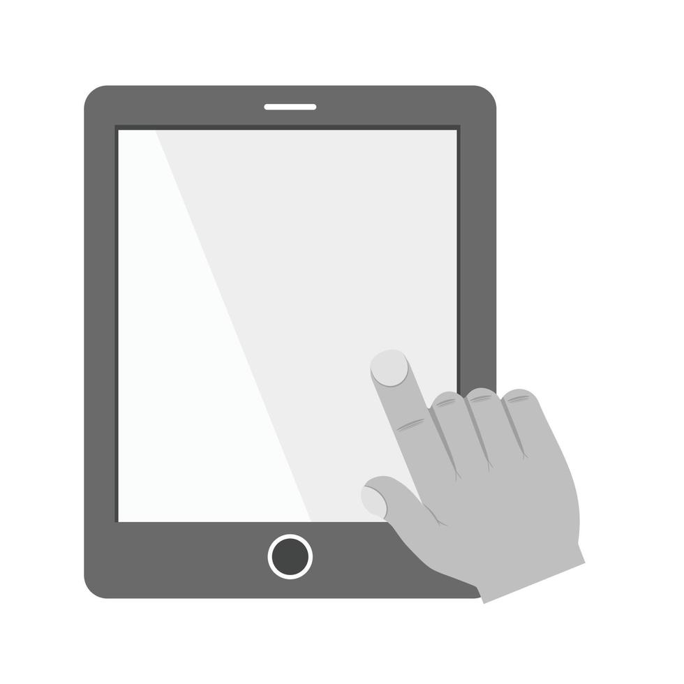 Touch Device I Flat Greyscale Icon vector