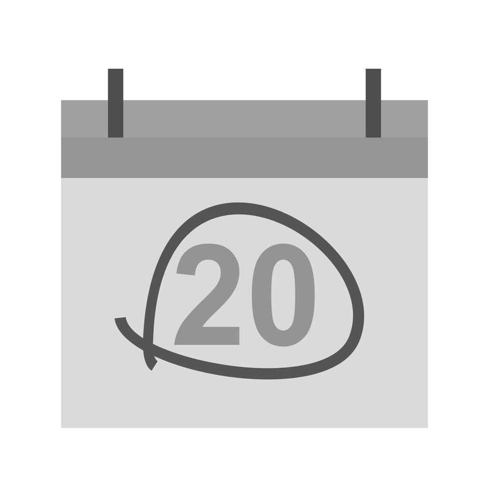 Marked Date Flat Greyscale Icon vector