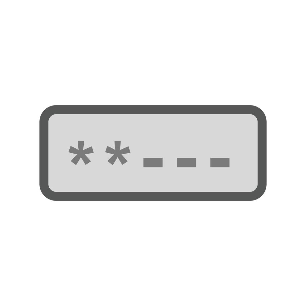 Password field Flat Greyscale Icon vector