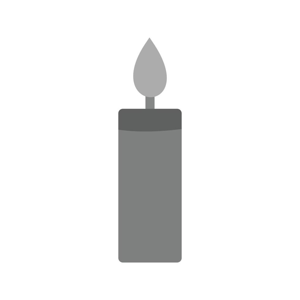 Candle Flat Greyscale Icon vector