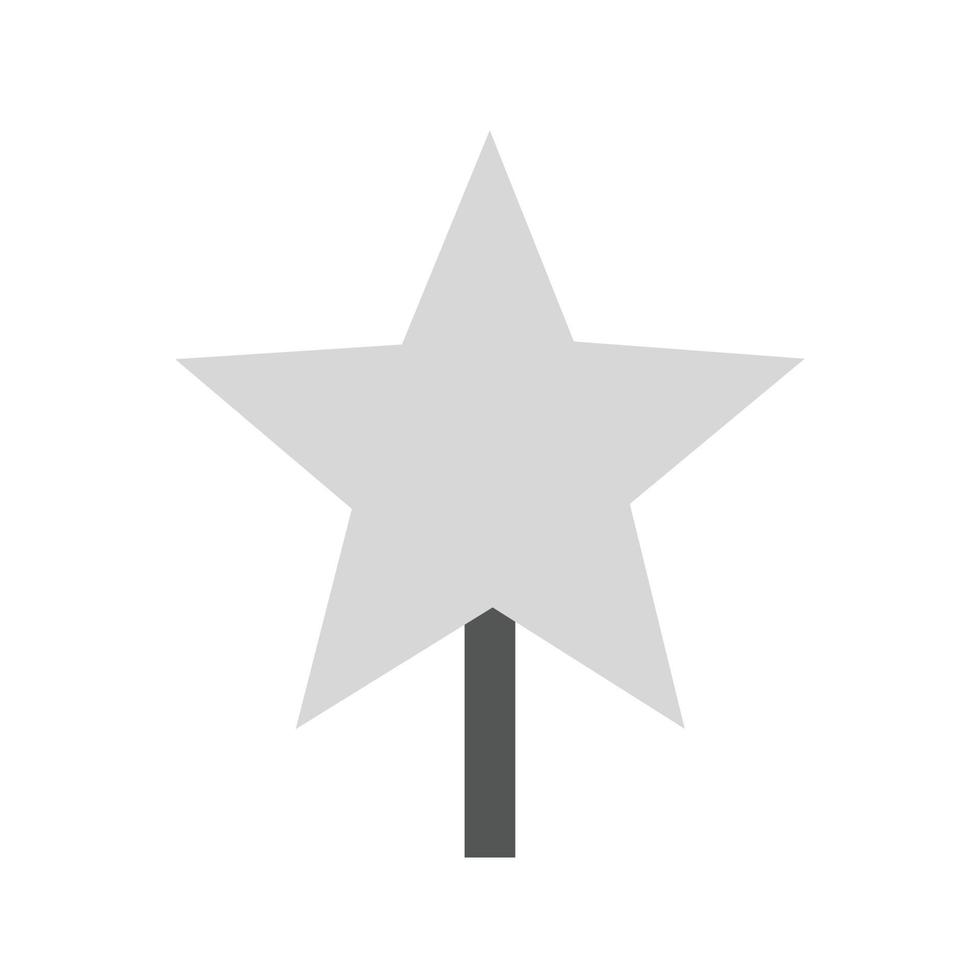 icono de estrella de navidad plana en escala de grises vector