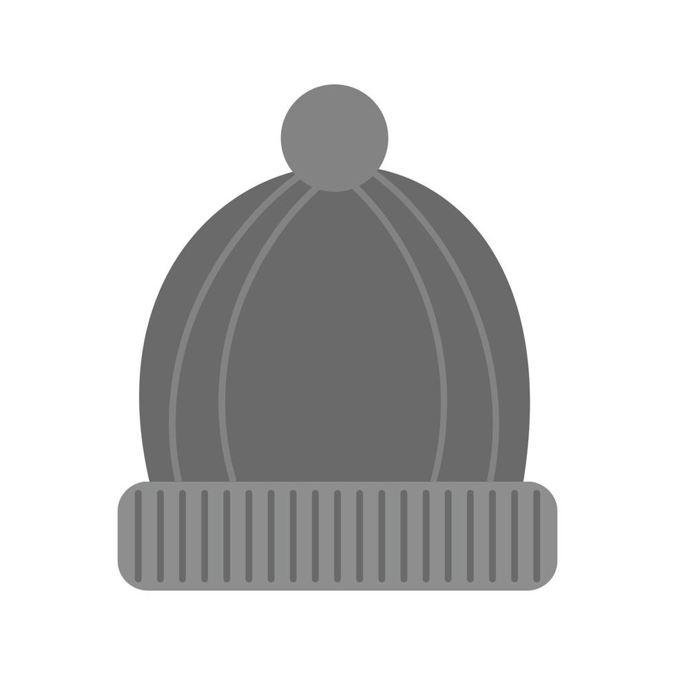 Warm Cap Flat Greyscale Icon vector