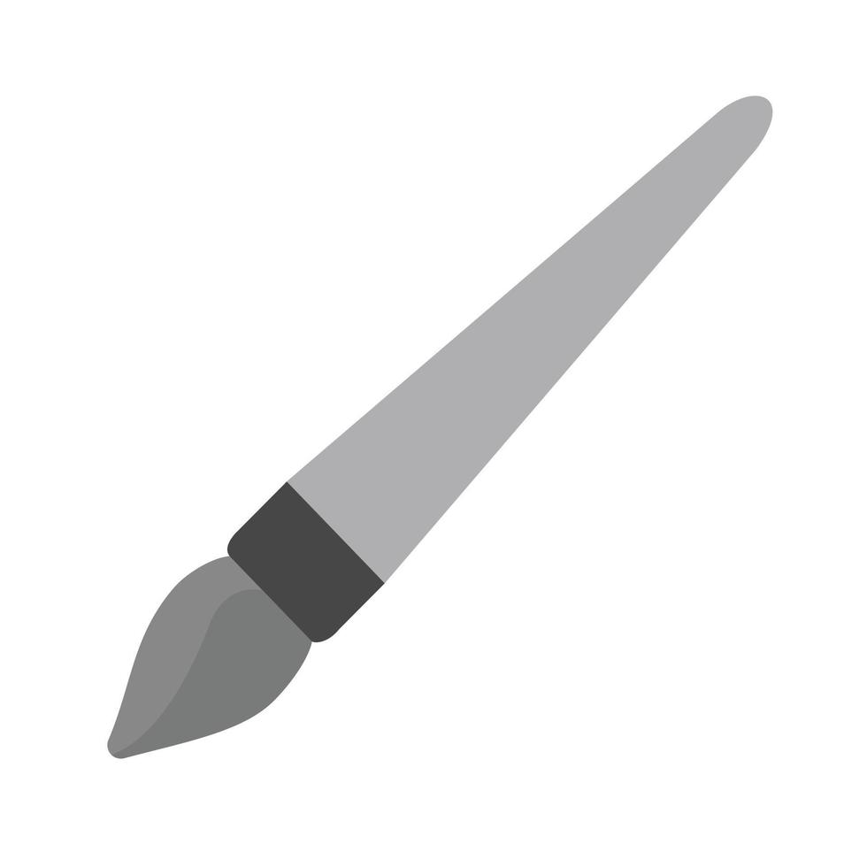 Paintbrush II Flat Greyscale Icon vector