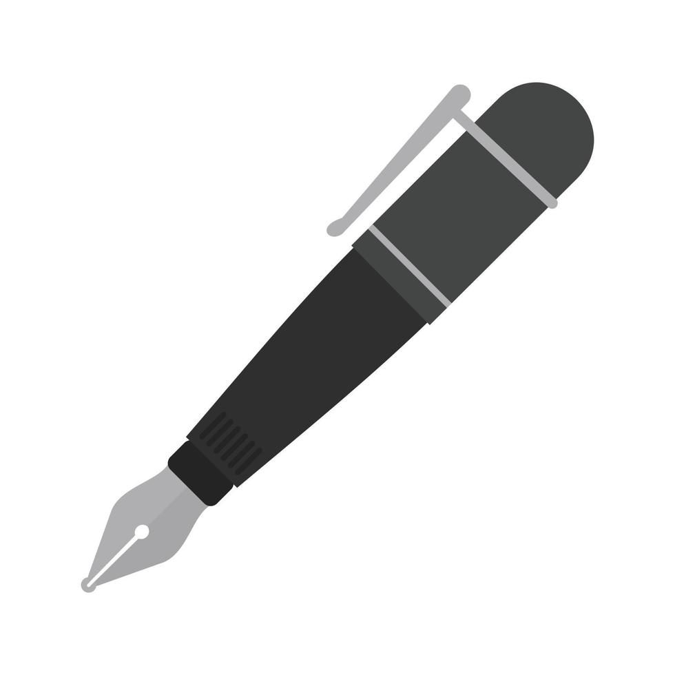 Pen Flat Greyscale Icon vector