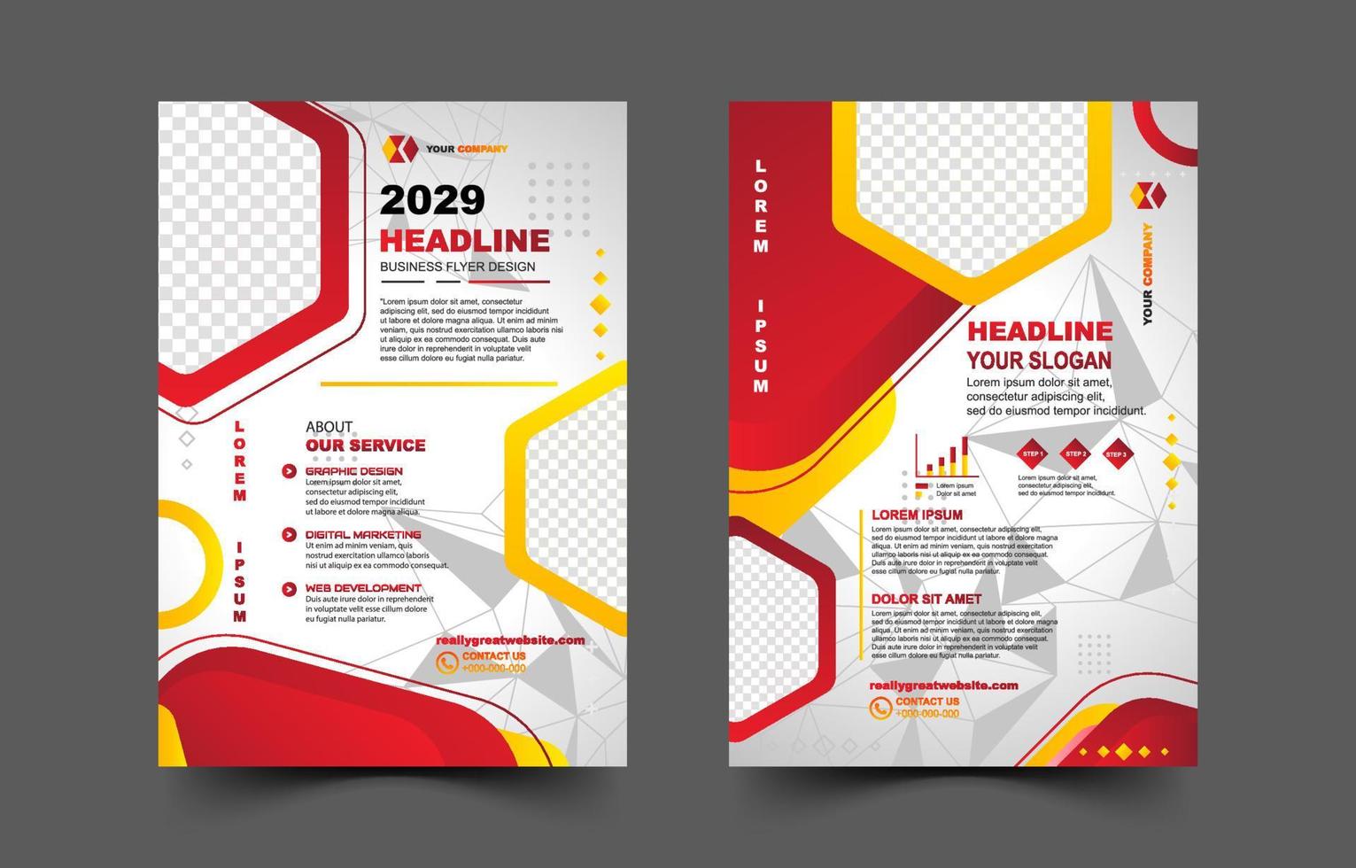 Modern Business Flyer with Gradient Color Concept vector