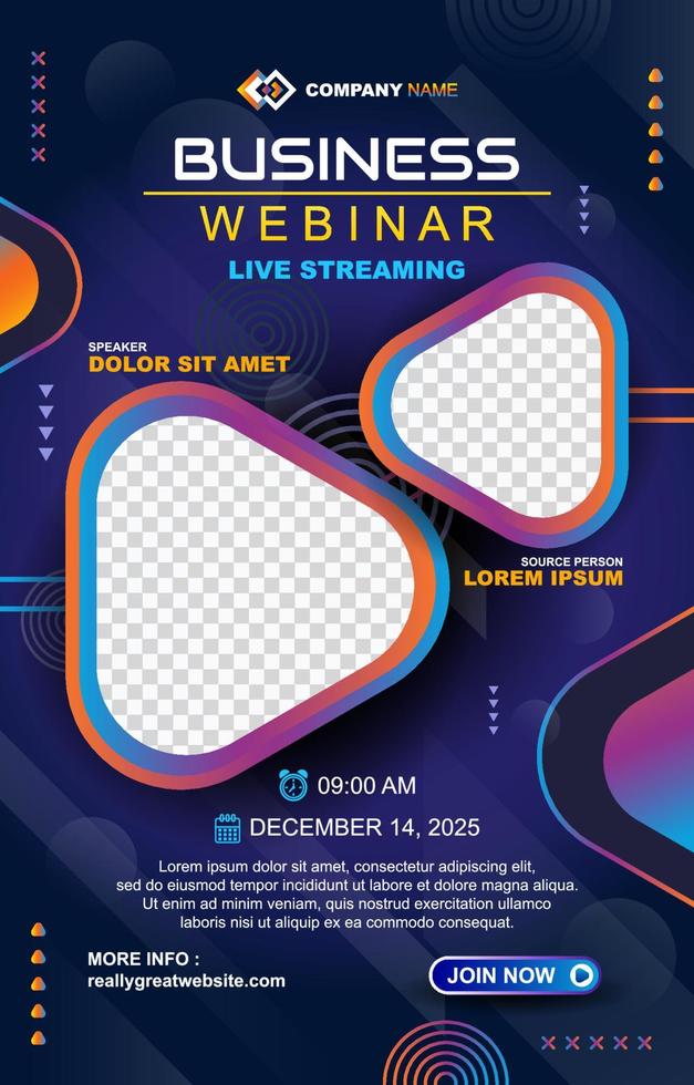 Business Webinar Poster vector