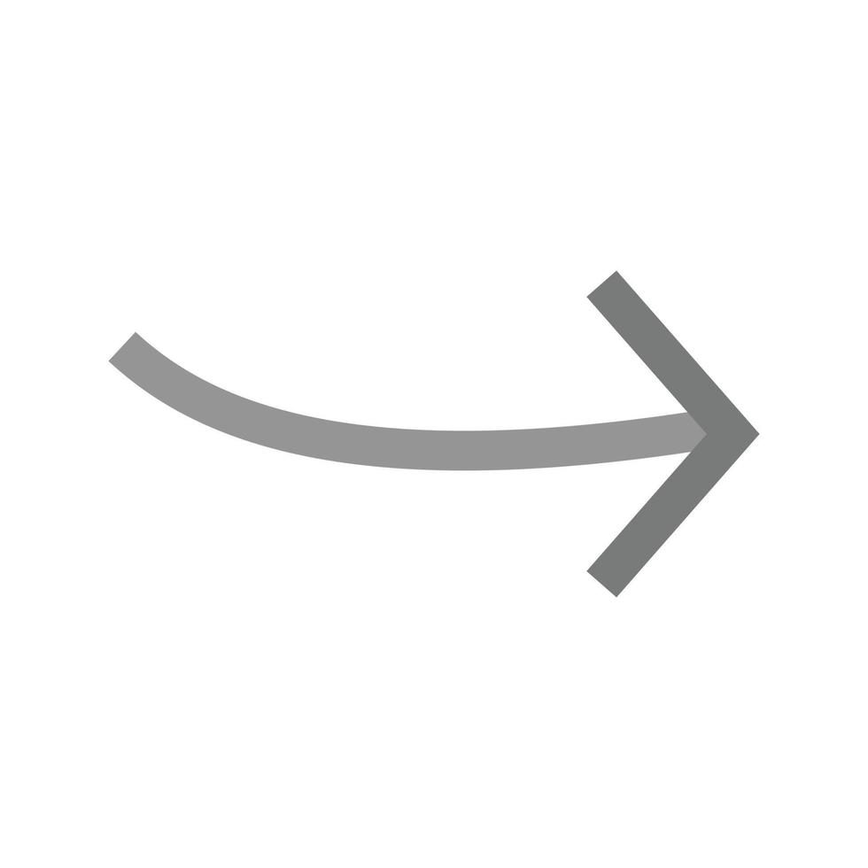 Arrow Pointing Right Flat Greyscale Icon vector