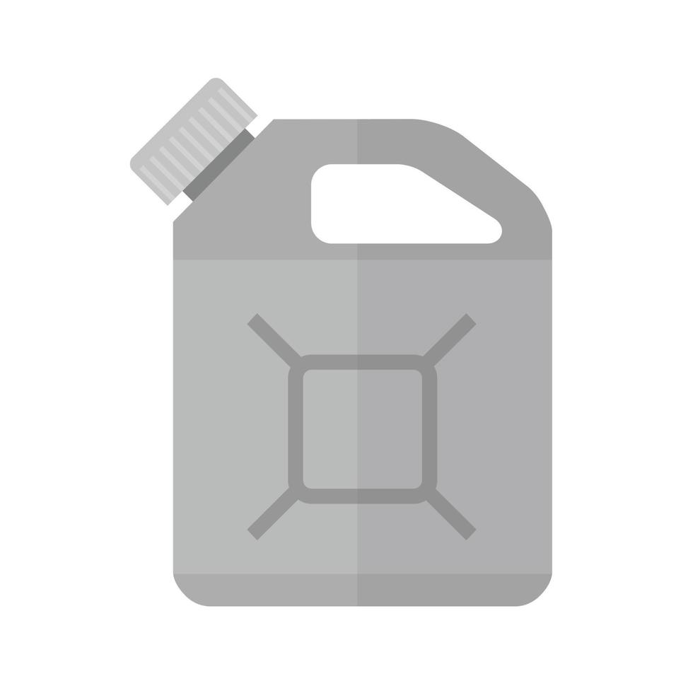 Diesel Can Flat Greyscale Icon vector