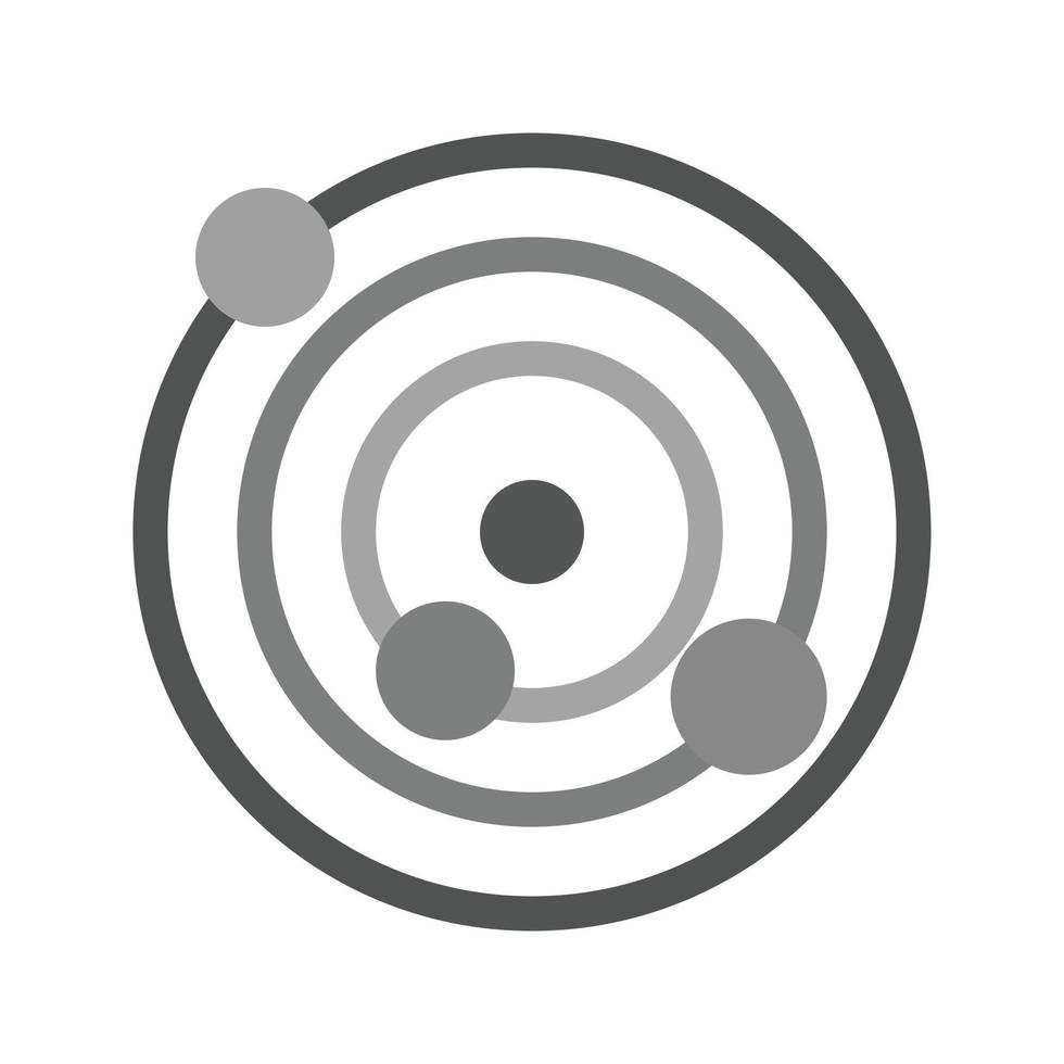 Atomic Structure Flat Greyscale Icon vector