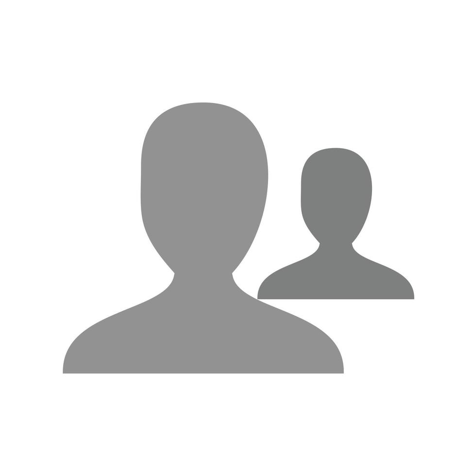 Supervisor Account Flat Greyscale Icon vector