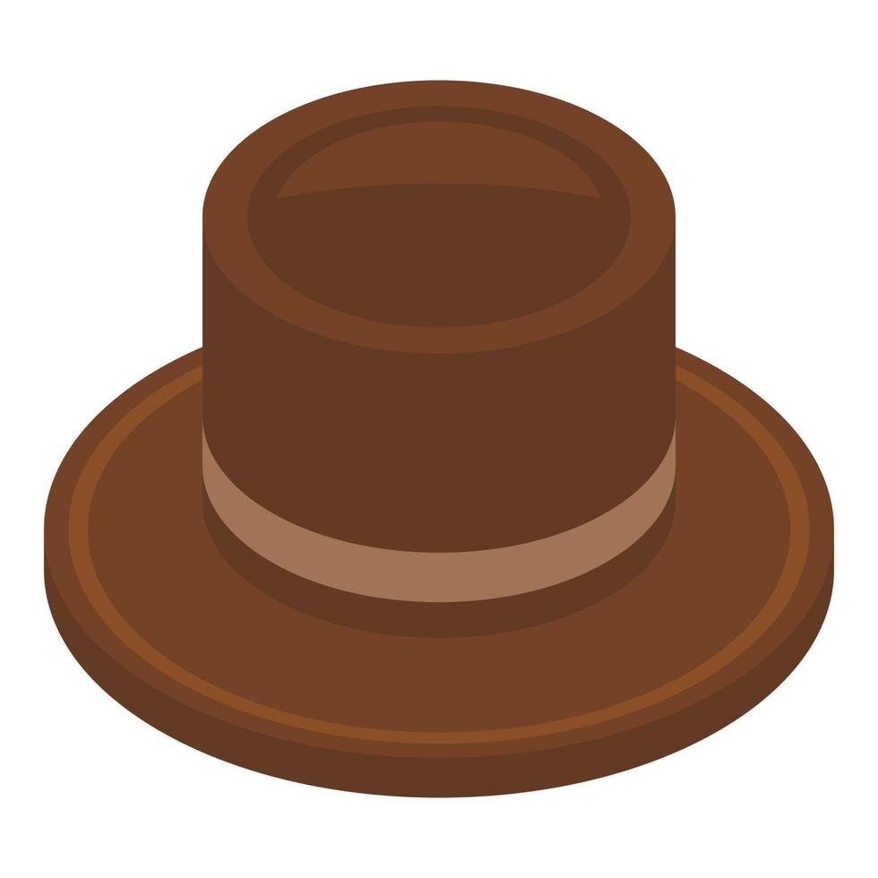 Cowboy hat icon, isometric style vector