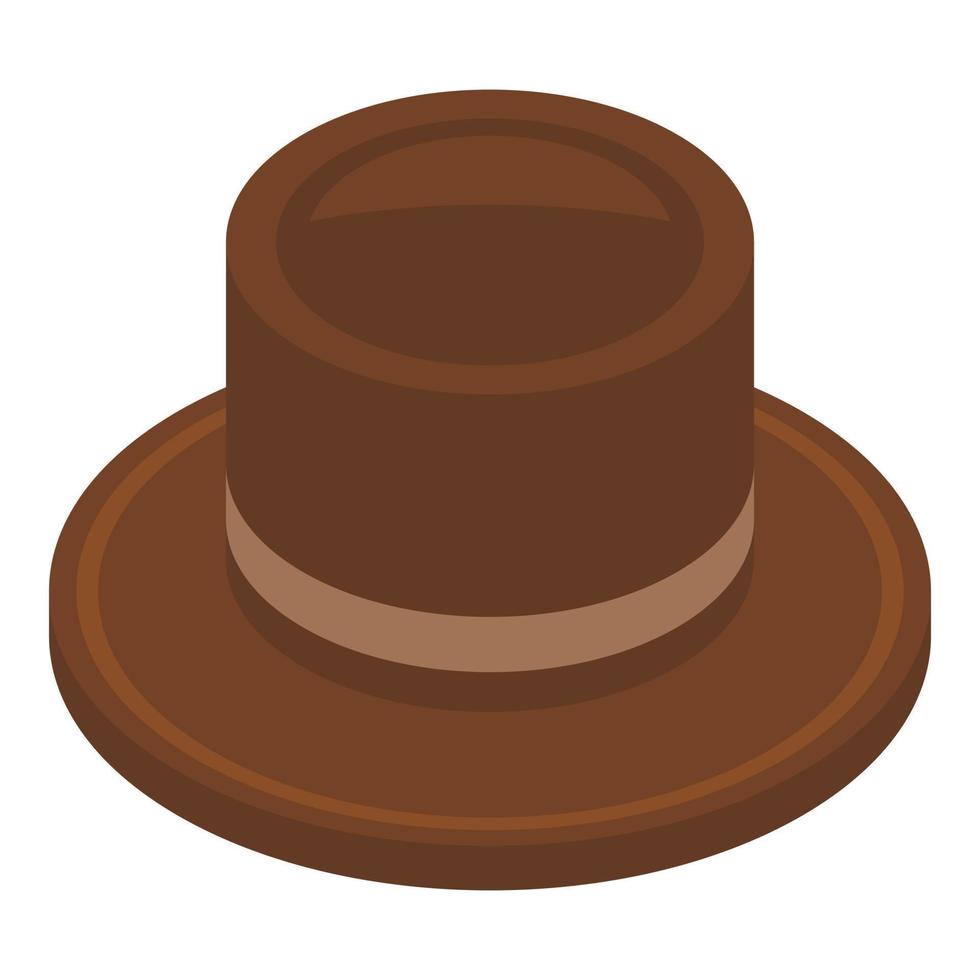 Cowboy hat icon, isometric style vector