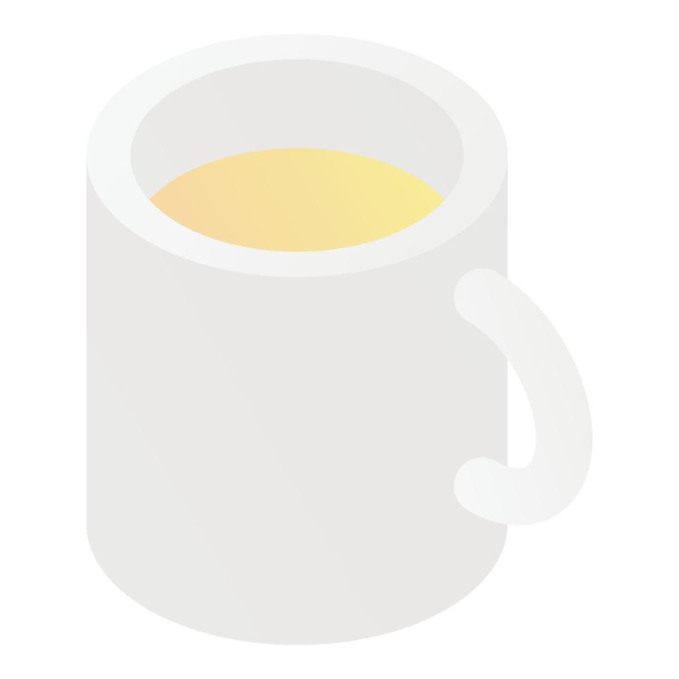 Tea mug icon, isometric style vector