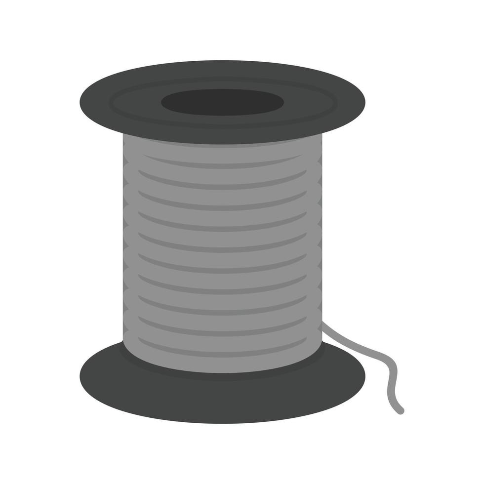 Thread Flat Greyscale Icon vector