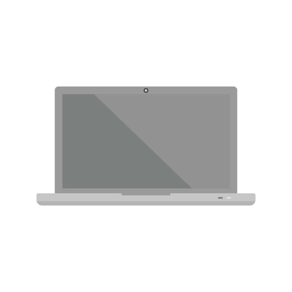 Laptop Flat Greyscale Icon vector